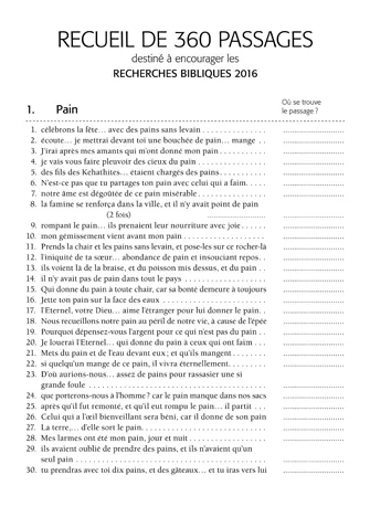 Recueil de 360 Passages 2025