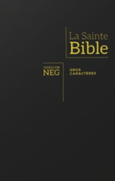 Bible NEG 5 Gros Caractères Noire Onglets Dorée